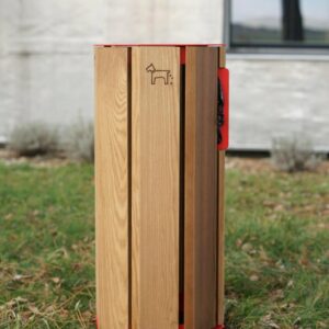 Corbeille déchet canin en bois 20L YENNE