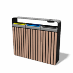 Tri sélectif bois triple flux de 45L avec cendrier AGNOS