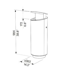 Corbeille de propreté arrondies avec couvercle et cendrier 45L LONGÈVES (2)