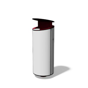 Corbeille de propreté sur pied 45L avec cendrier GIVRAND