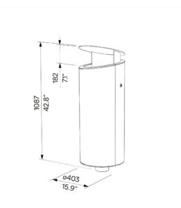 Corbeille de propreté tout acier grand volume 75L THORIGNY (2)