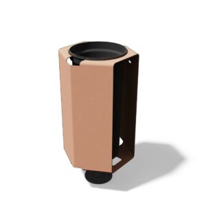 Corbeille esthétique acier sur pied 30L BALARUC