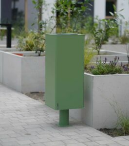 Corbeille simple tout acier avec pied central 38L à spiter CABRIÈRES (2)