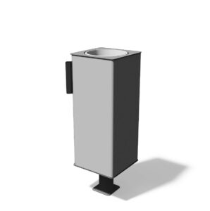 Corbeille simple tout acier avec pied central 38L à spiter CABRIÈRES