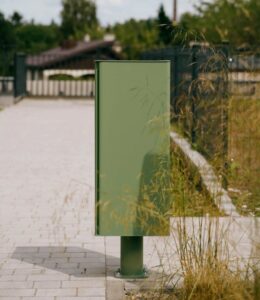 Corbeille simple tout acier avec pied central 38L à spiter CABRIÈRES (5)