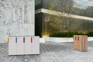 Corbeille tri sélectif tout acier 4 flux 38L CANET (3)