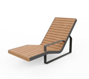 Chaise longue bois robuste accoudoir gauche SOUSTONS (2)