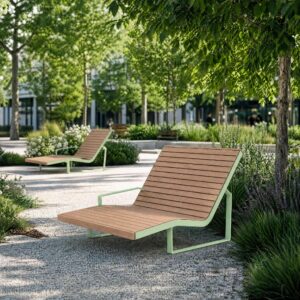 Chaise longue double confortable avec accoudoir à droite MOLIETS
