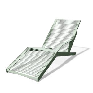 Chaise longue tout acier avec accoudoir gauche LA FORCLAZ