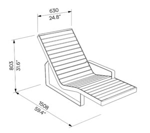 I1-3571 chaise longue gauche-di
