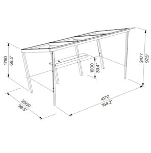 Abri fumeurs L4170mm entièrement vitré avec cendrier CRÉTEIL(6)