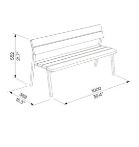 Banc en bois adapté pour les enfants AUJAC (2)