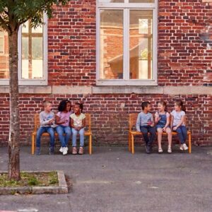 Banc tout acier adapté pour les enfants AULAS