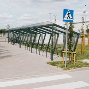 Grand abri vélos L8280mm en verre VICQ