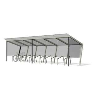 Grand abri vélos L8280mm en verre VICQ