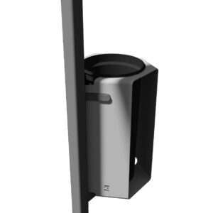 Panneau Arrêt de bus sur poteau avec corbeille intégré COUBRON(3)