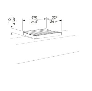 Assise bois sur muret petit modèle POMEROL (2)