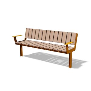 Banc bois L1800 avec accoudoirs adapté séniors DUREIL
