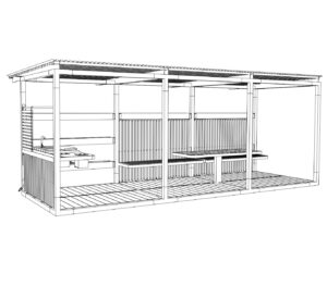 Cuisine de plein air Pergola ROUSSILLON (5)