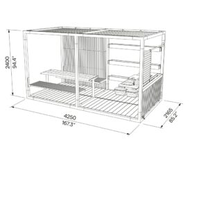 Espace repas et kitchenette Pergola MIRABEAU (4)