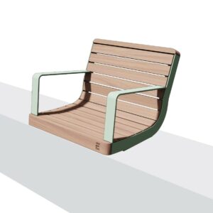 Fauteuil avec accoudoirs à fixer sur muret CENON