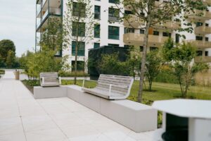 Fauteuil avec accoudoirs à fixer sur muret CENON (4)