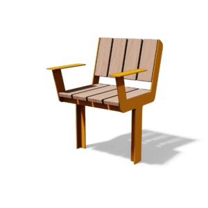 Fauteuil inclusif en bois avec accoudoirs adaptés INDRE