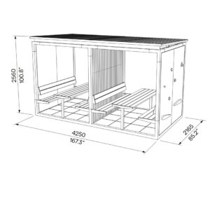 Grand espace familial avec Abri en bois APT (3)