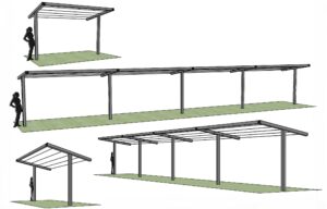 Ombrière tout acier avec filins LAURIS (4)