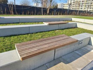 banquette bois pour muret SAUTERNES