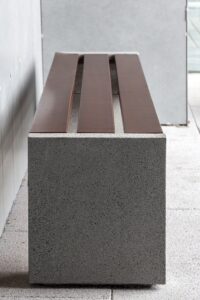 Banc robuste béton bois ROSAY