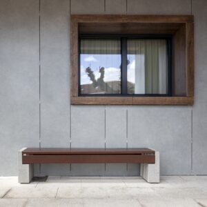 Banc robuste béton bois ROSAY