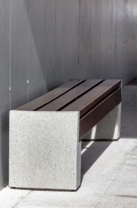 Banc robuste béton bois ROSAY