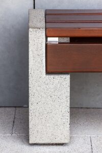 Banc robuste béton bois ROSAY