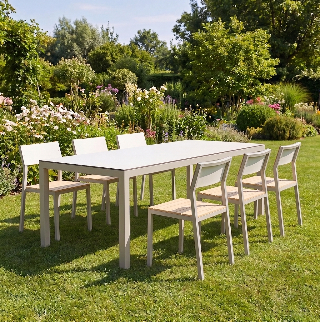 Table HPL grande taille outdoor 2m SAMPOLO