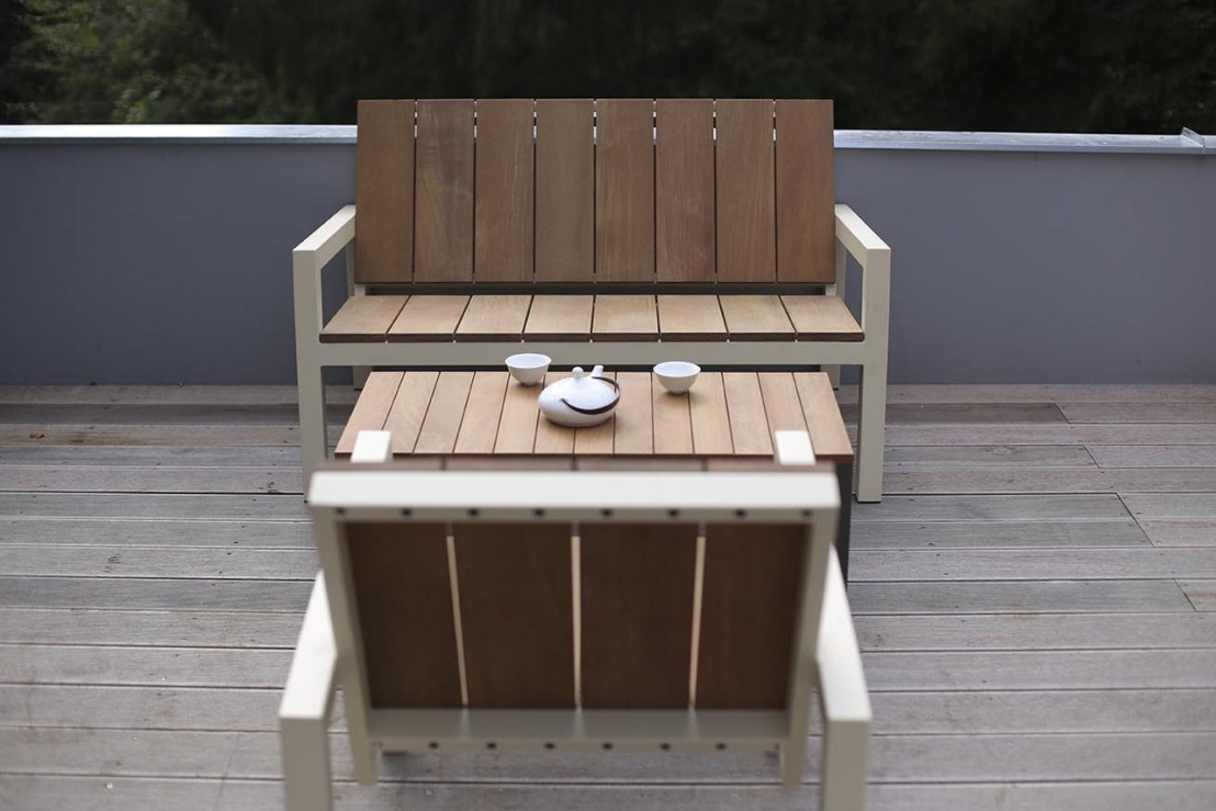 Table basse bois outdoor TAVERA