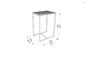 Table haute de bar en bois LEVIE