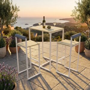 Table haute de bar en bois LEVIE