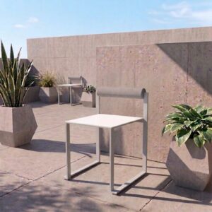 Tabouret HPL avec dossier confort GIUNCHETO
