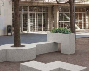 Bac à plantes béton triple dimensions FÉCAMP