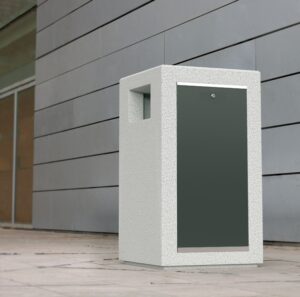 Corbeille de propreté béton robuste 65L AGY