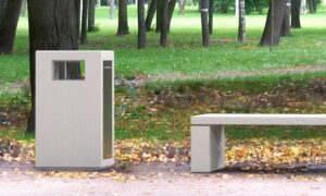 Corbeille de propreté béton robuste 65L AGY