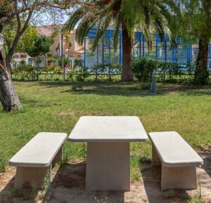 Ensemble pique-nique banc et table béton BIHOREL
