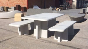 Ensemble pique-nique banc et table béton BIHOREL