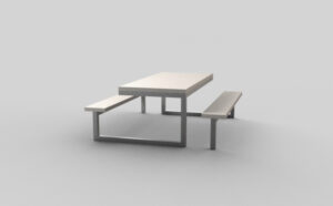 Ensemble table pique-nique béton UHPC AUTIGNY