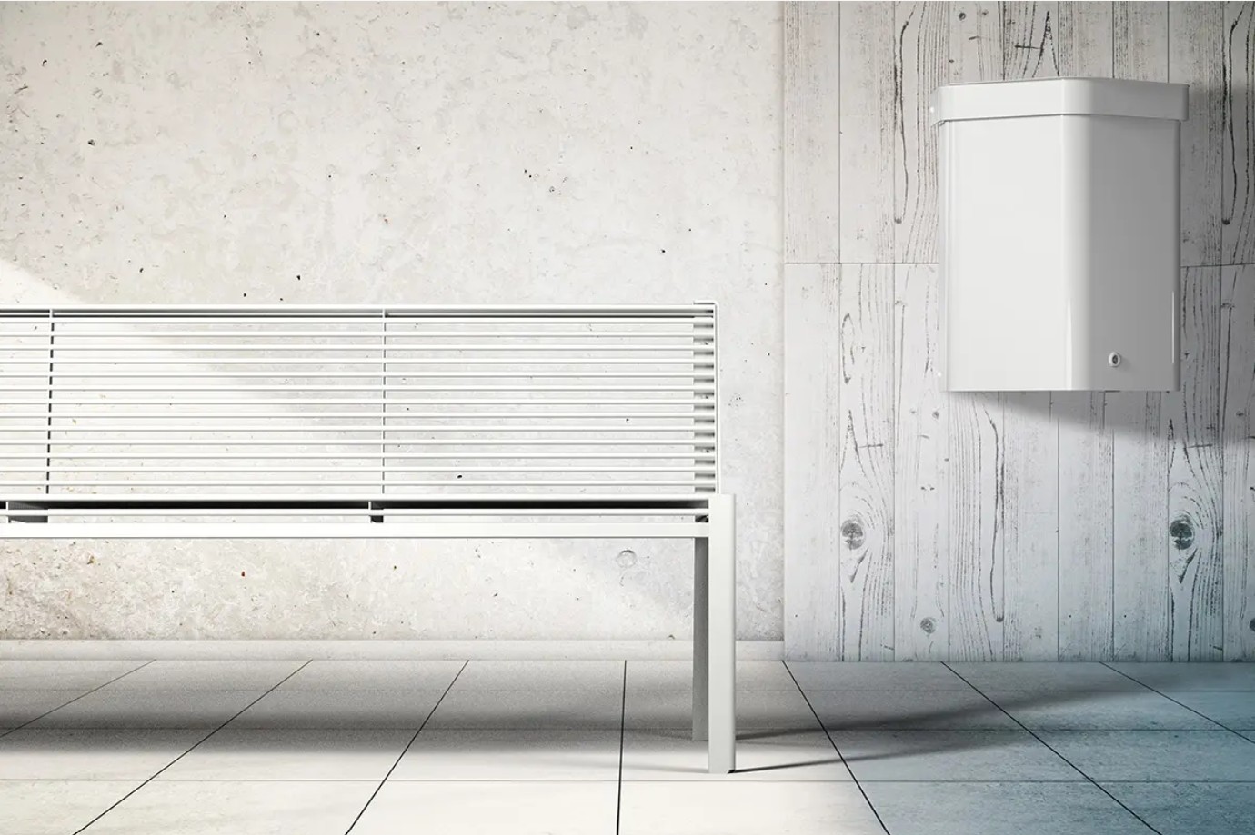 Banc robuste tout acier HULDA