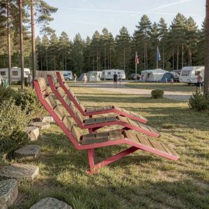 Solide chaise longue urbaine en bois DAGNY