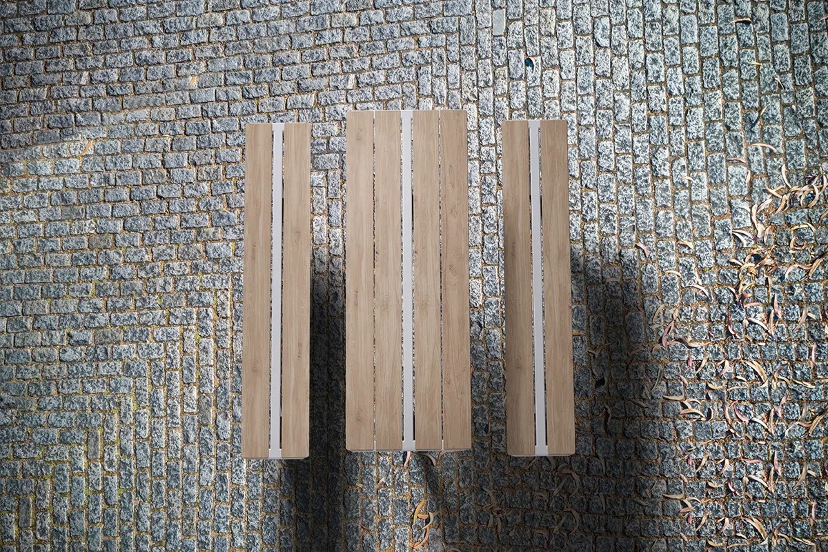 Table urbaine en bois adaptée PMR DAGNY