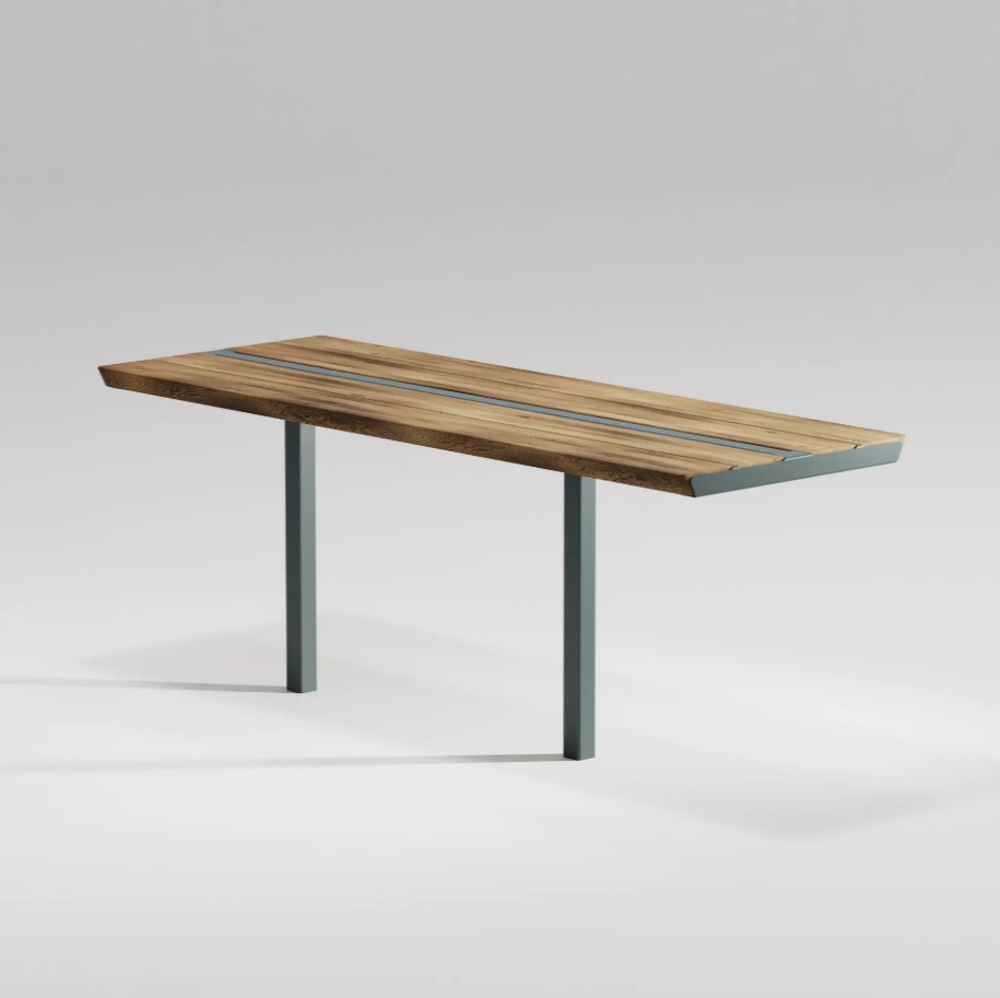 Table urbaine en bois adaptée PMR DAGNY