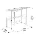 Abri fumeurs tout vitré avec cendrier L2800 ORLY(2)